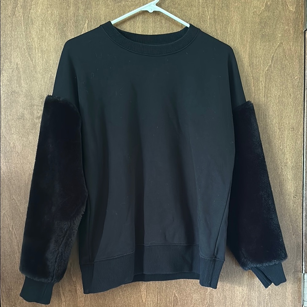 Michael Kors Women's Faux Fur-Trimmed Crewneck Sweatshirt